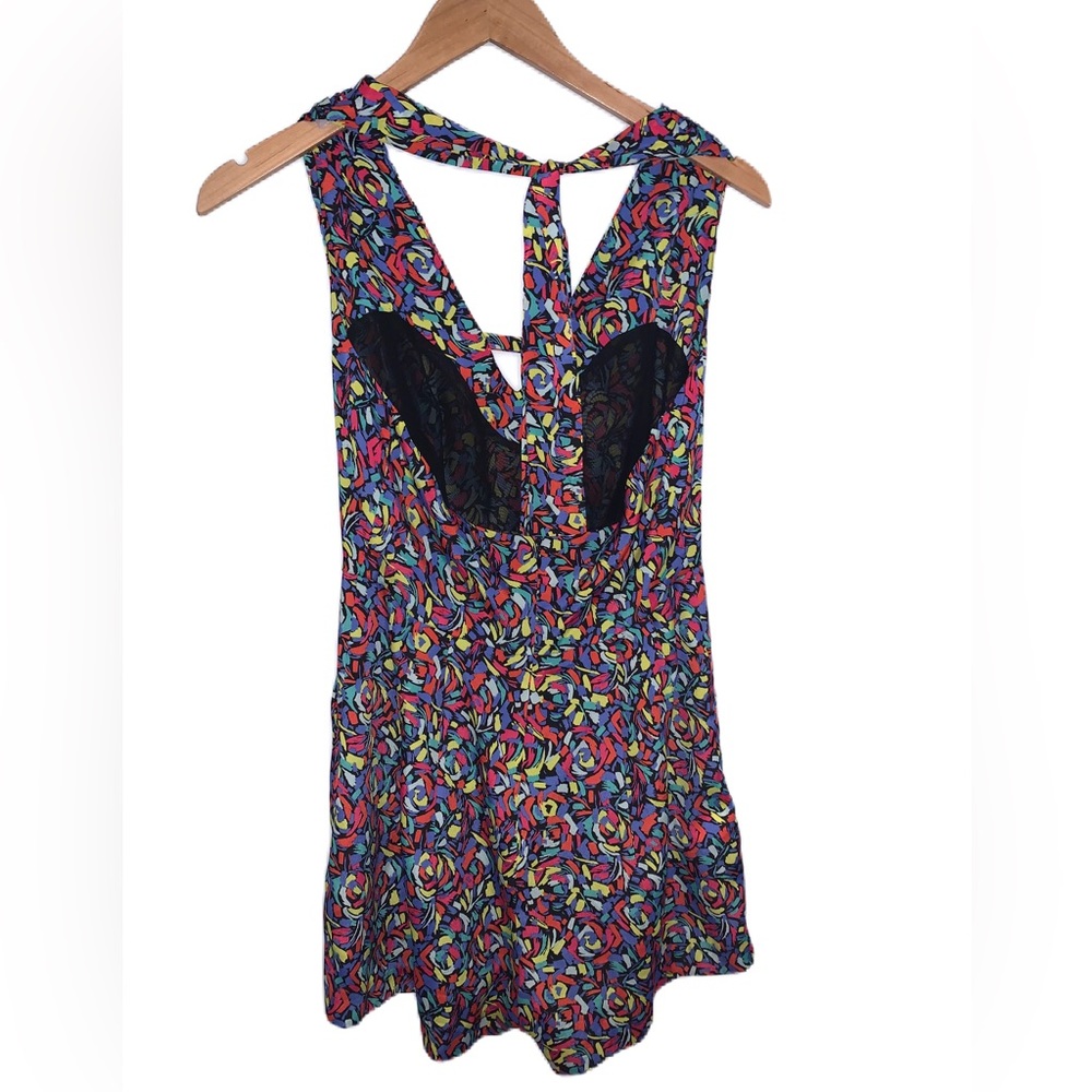 Bcbgeneration Multi Colored Halter Romper Size 2 - image 2